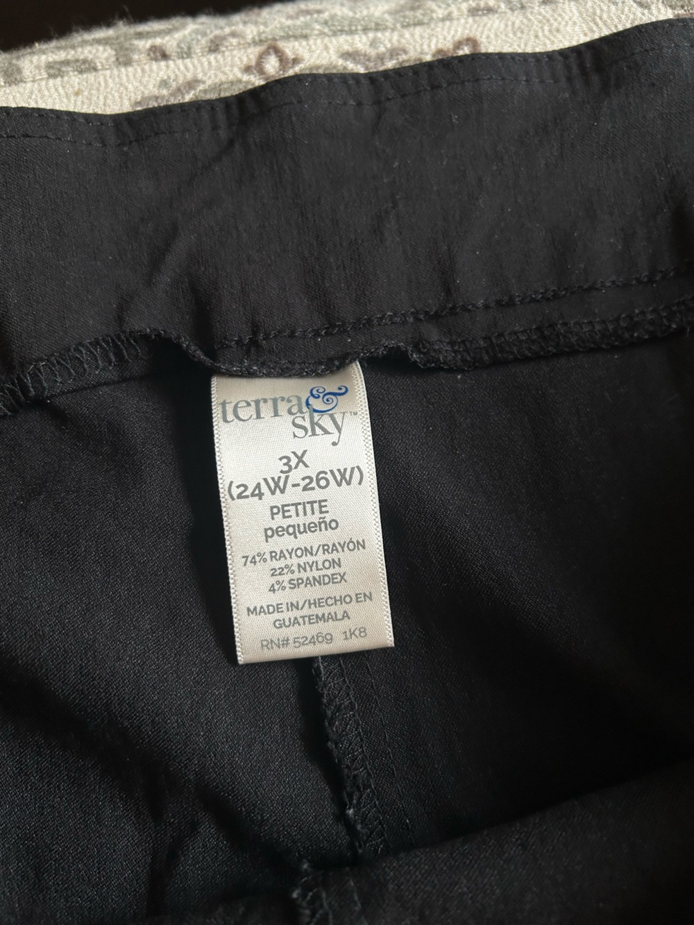 Terra & Sky Black Straight Leg Pants - Picture 3 of 3
